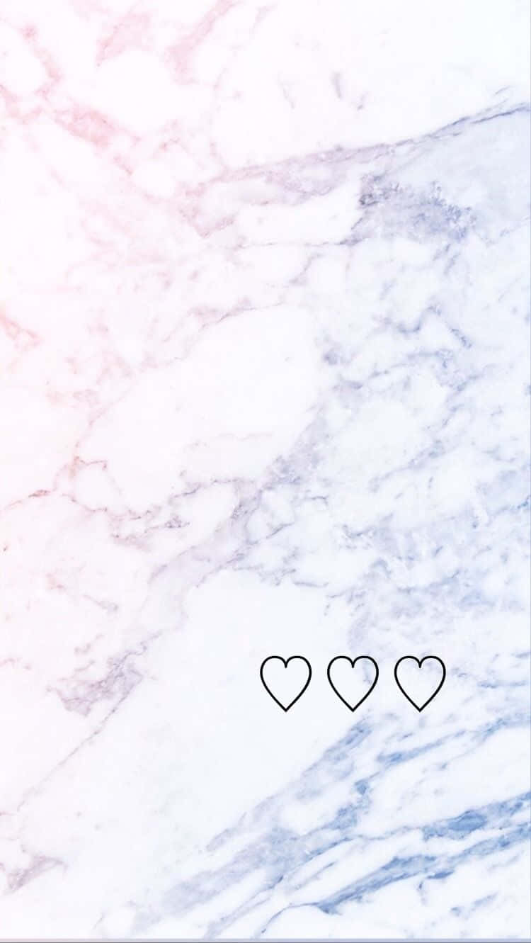 Marble Wallpaper With Hearts On It