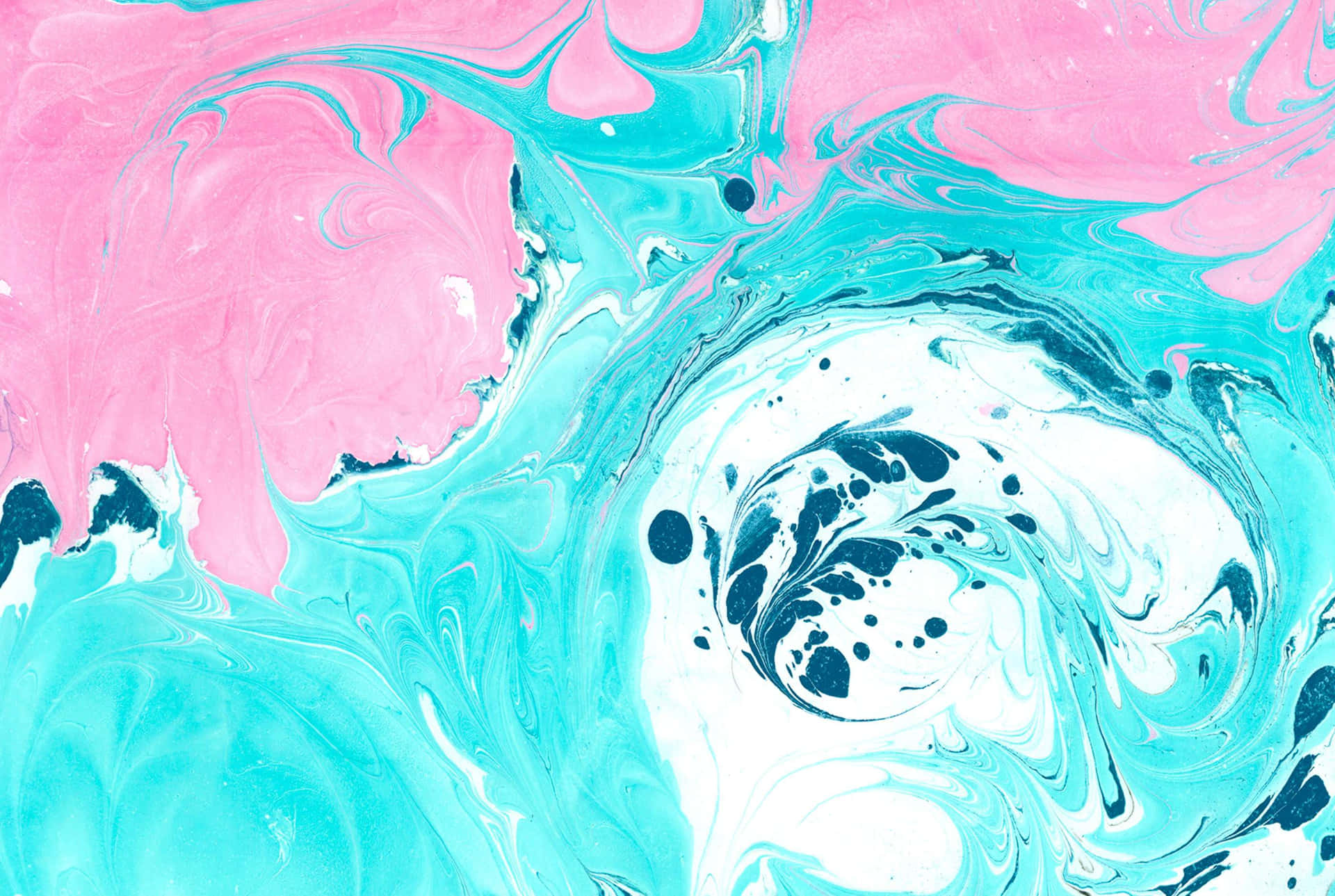 A Pink And Blue Swirled Painting Wallpaper