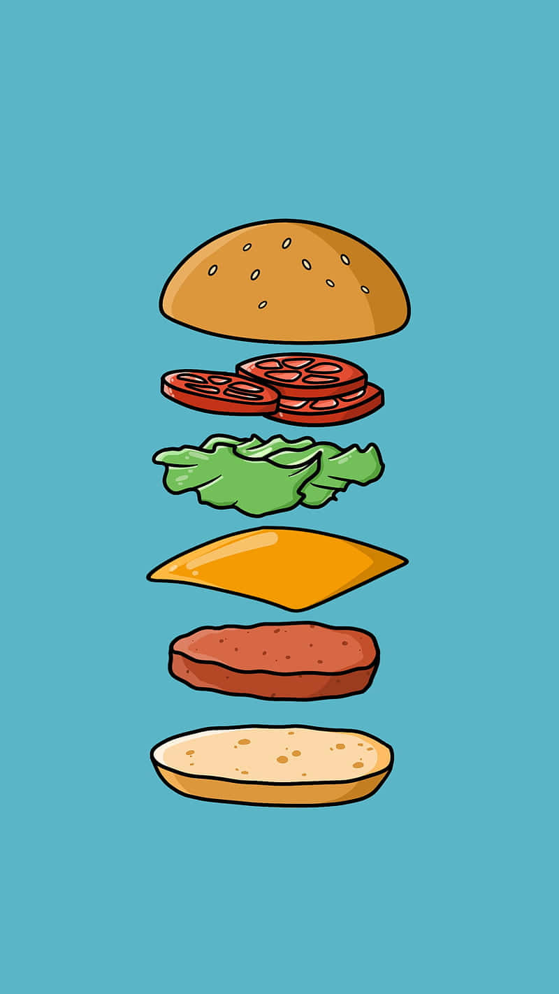 Download An Aesthetic Take on a McDonalds Burger Wallpaper  Wallpaperscom