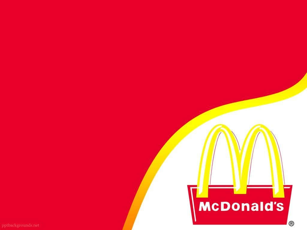 Logoet for McDonalds på en rød baggrund Wallpaper