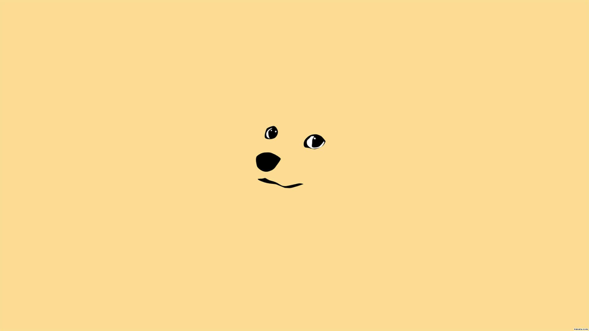 A Black And Yellow Teddy Bear Face On A Yellow Background