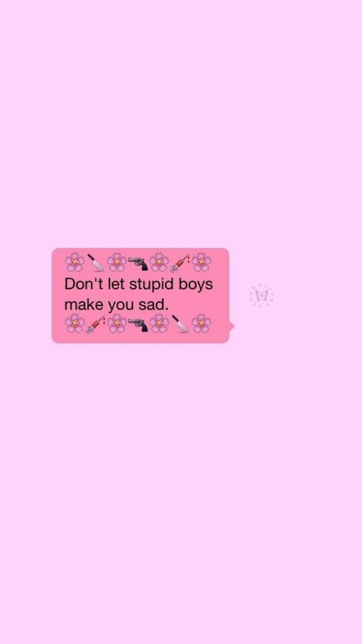 Text Message Pink Aesthetic Mood Wallpaper