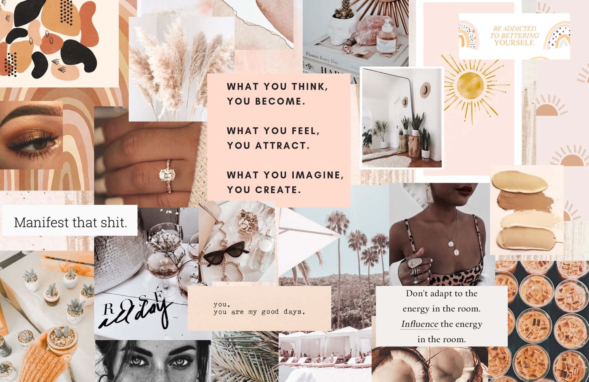 Aesthetic Moodboard – A Colorful Expression of Creative Imagination Wallpaper