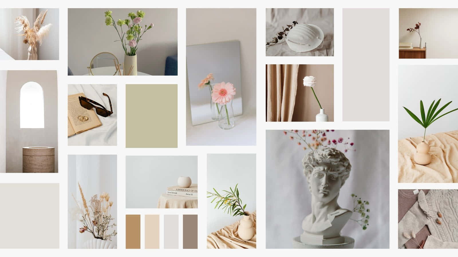 Create your dream aesthetic vision board with Aesthetic Moodboard Wallpaper