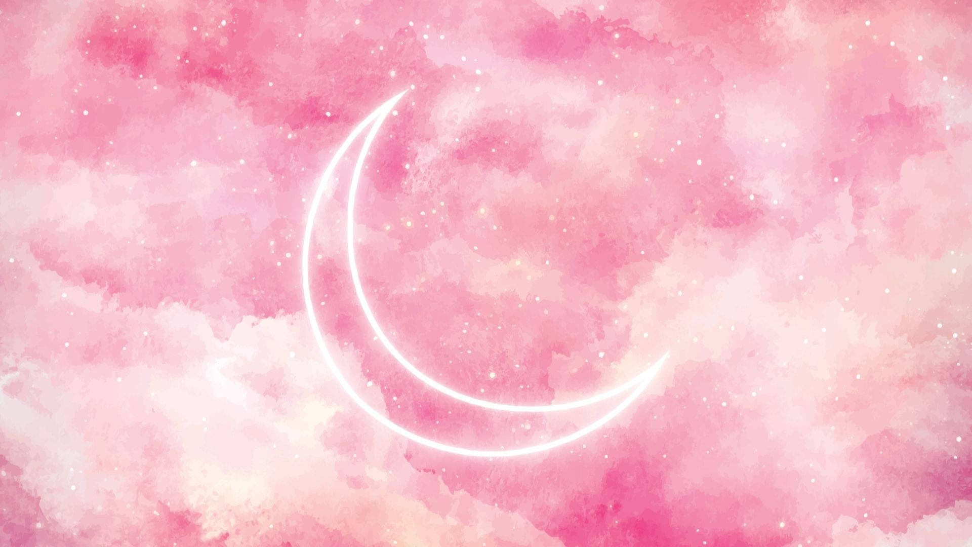 Aesthetic Moon In Galaxy Background