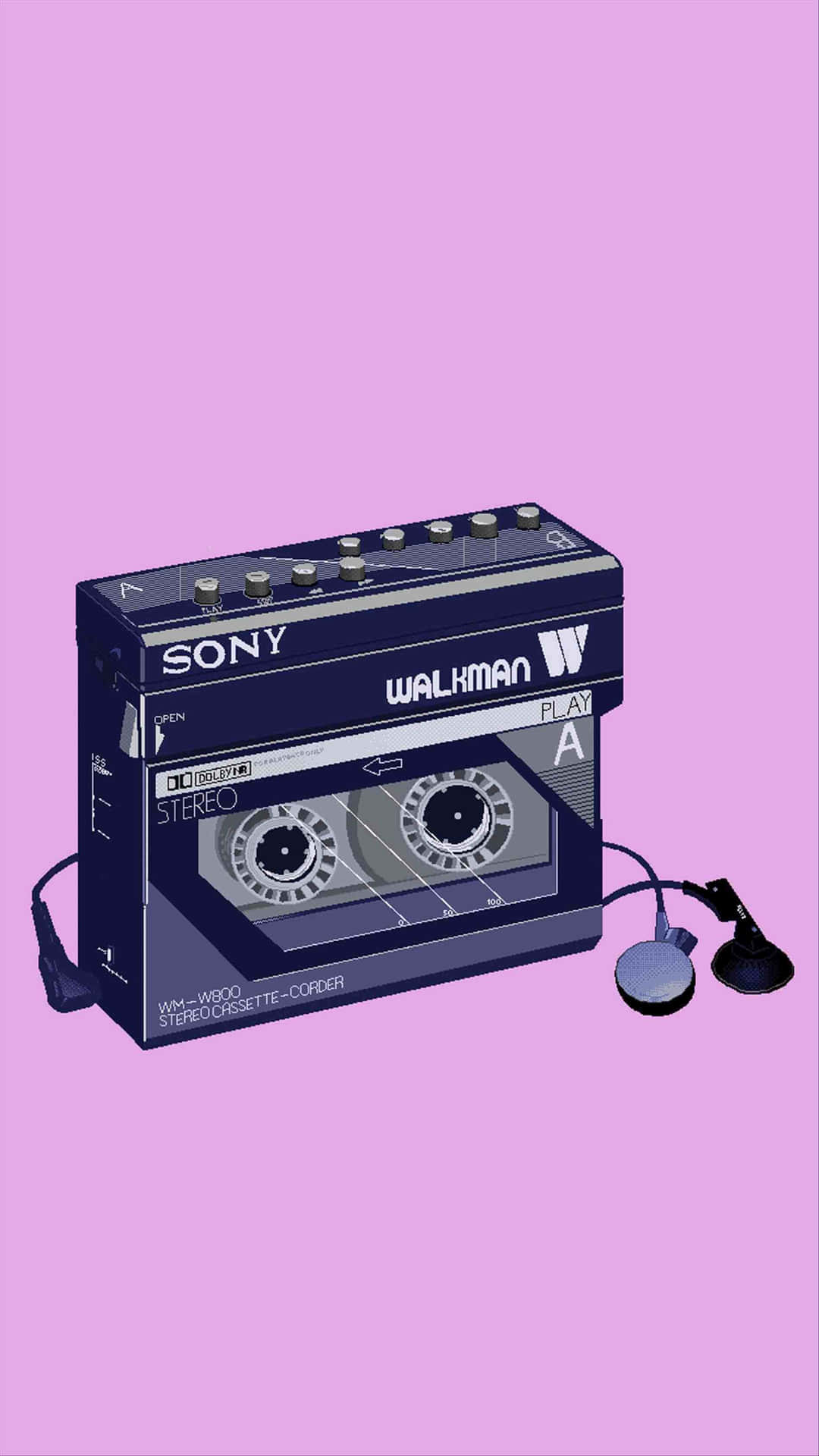 Unacinta De Cassette Con Auriculares Dibujados En Ella