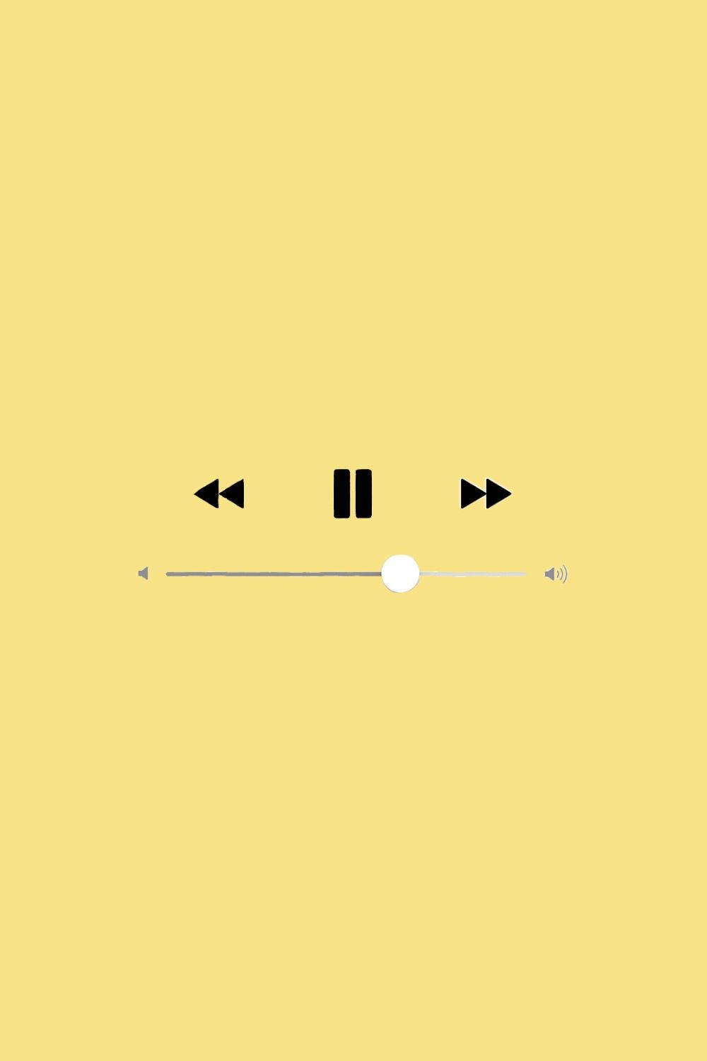 Aesthetic Music Player In Yellow Background