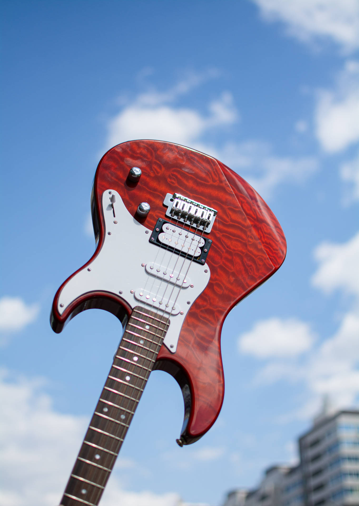 Aesthetic Music Red Electric Guitar