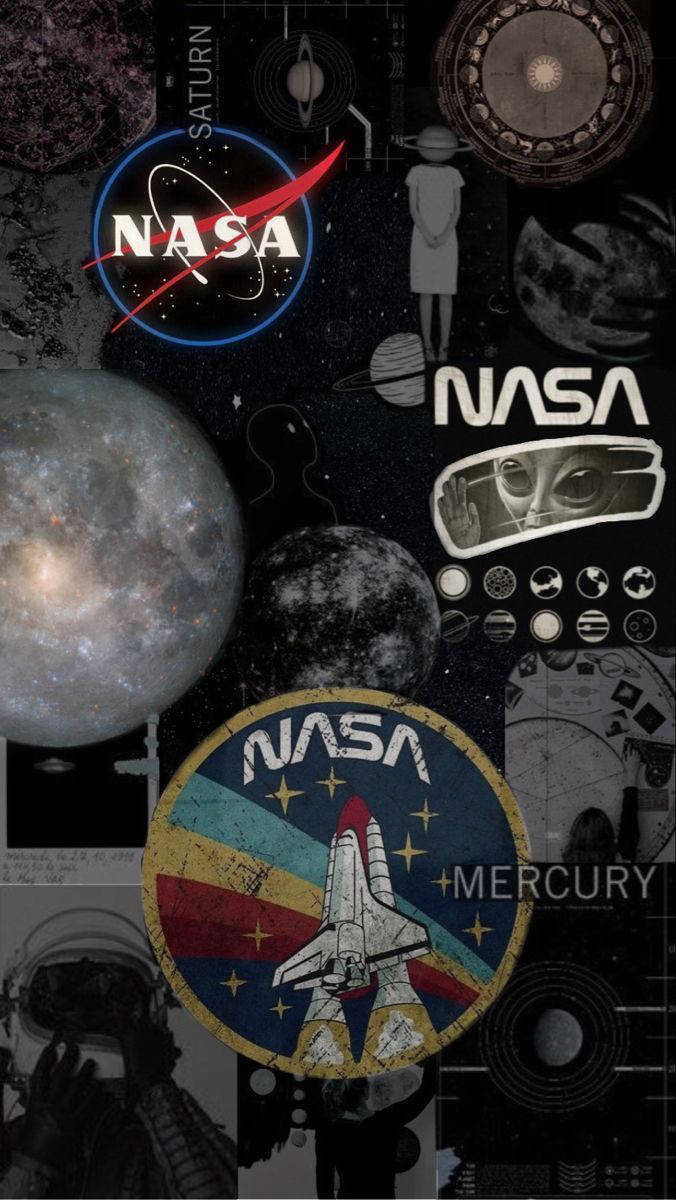 Aesthetic Nasa Collage For Iphone Background