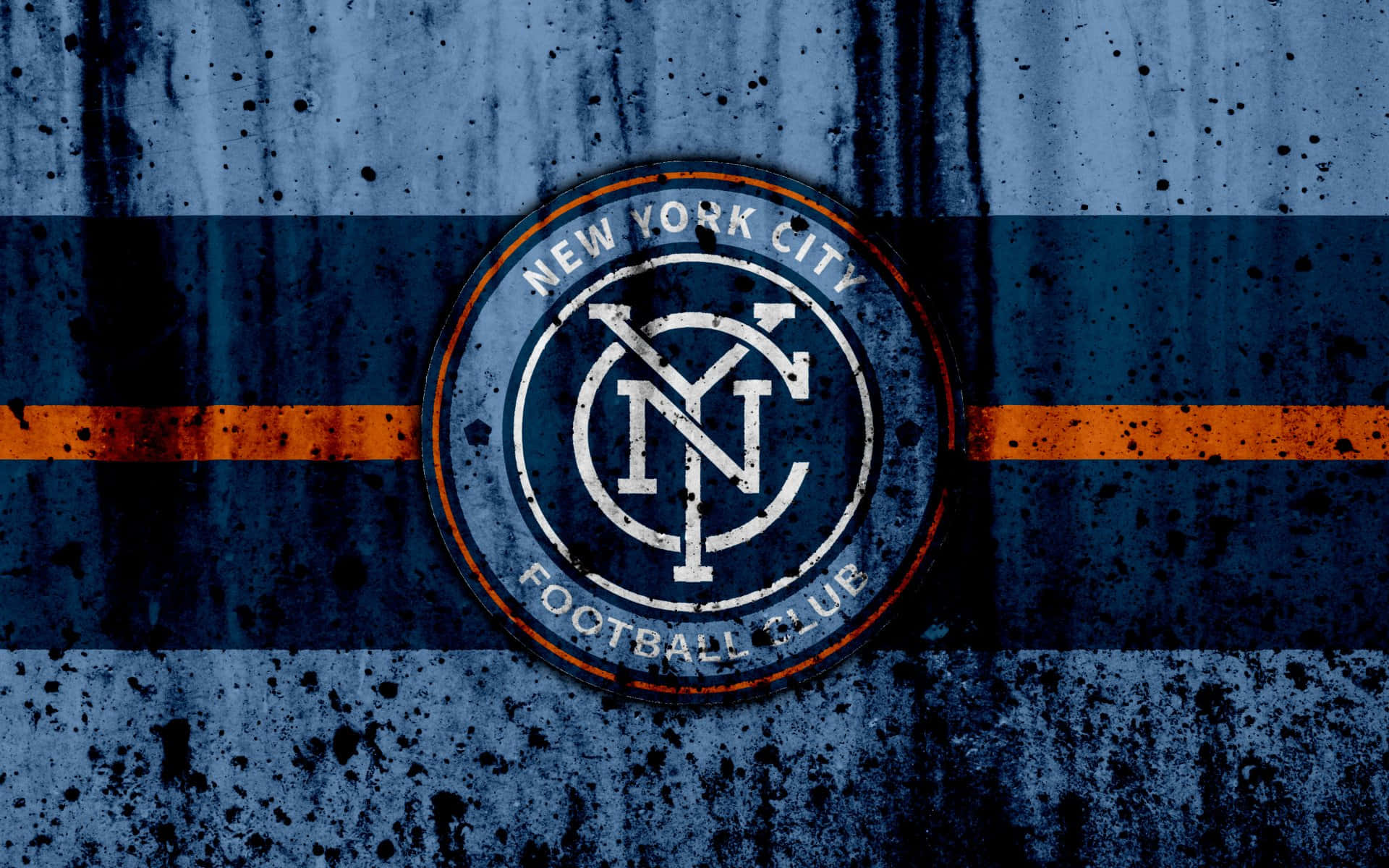 Aesthetic New York City FC Logo Graphic Design Wallpaper