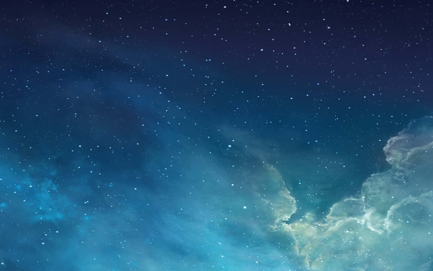 Et billede af en iPhone med en blå himmel og stjerner Wallpaper