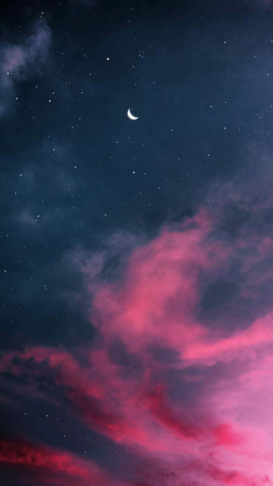 Look up! Aesthetic night sky with stars and clouds.