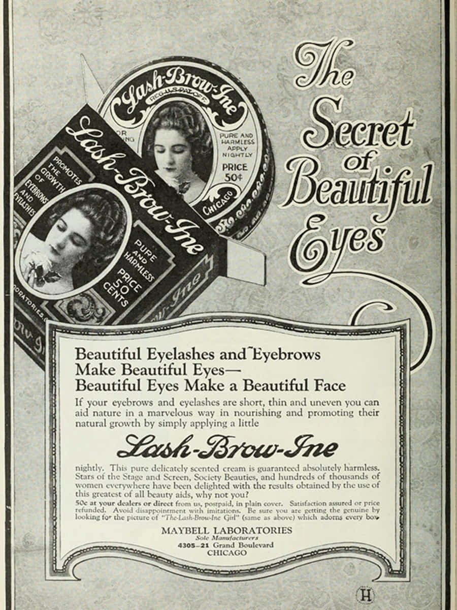 Aesthetic Nostalgia Showcased In Vintage Ad Wallpaper