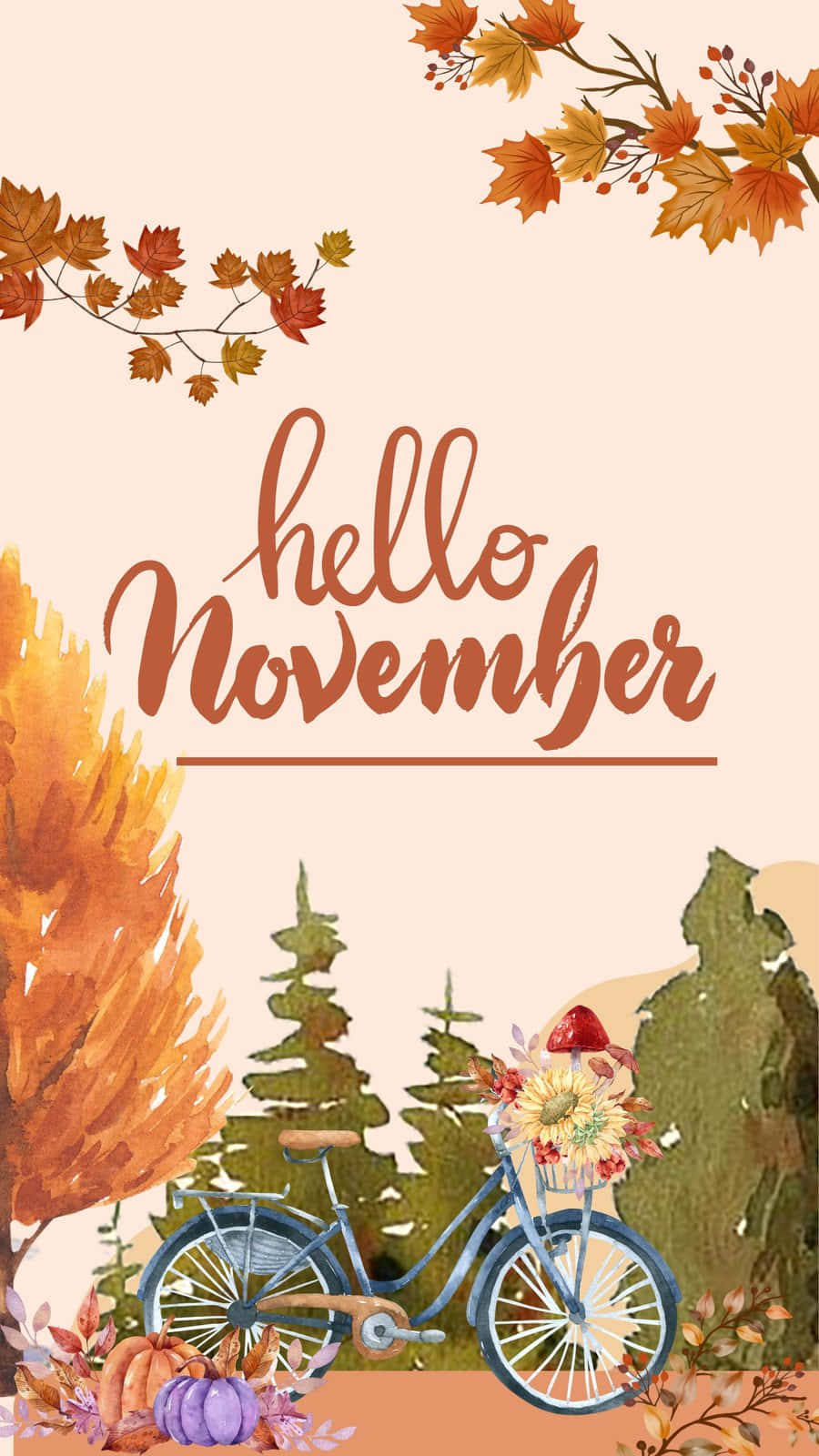 Enjoy the changing season with Aesthetic November! Wallpaper