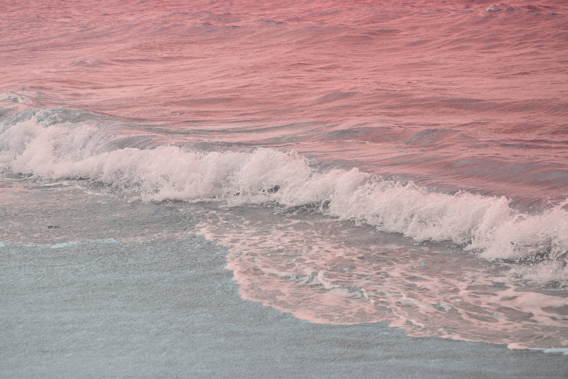Aesthetic Ocean With Pink Water