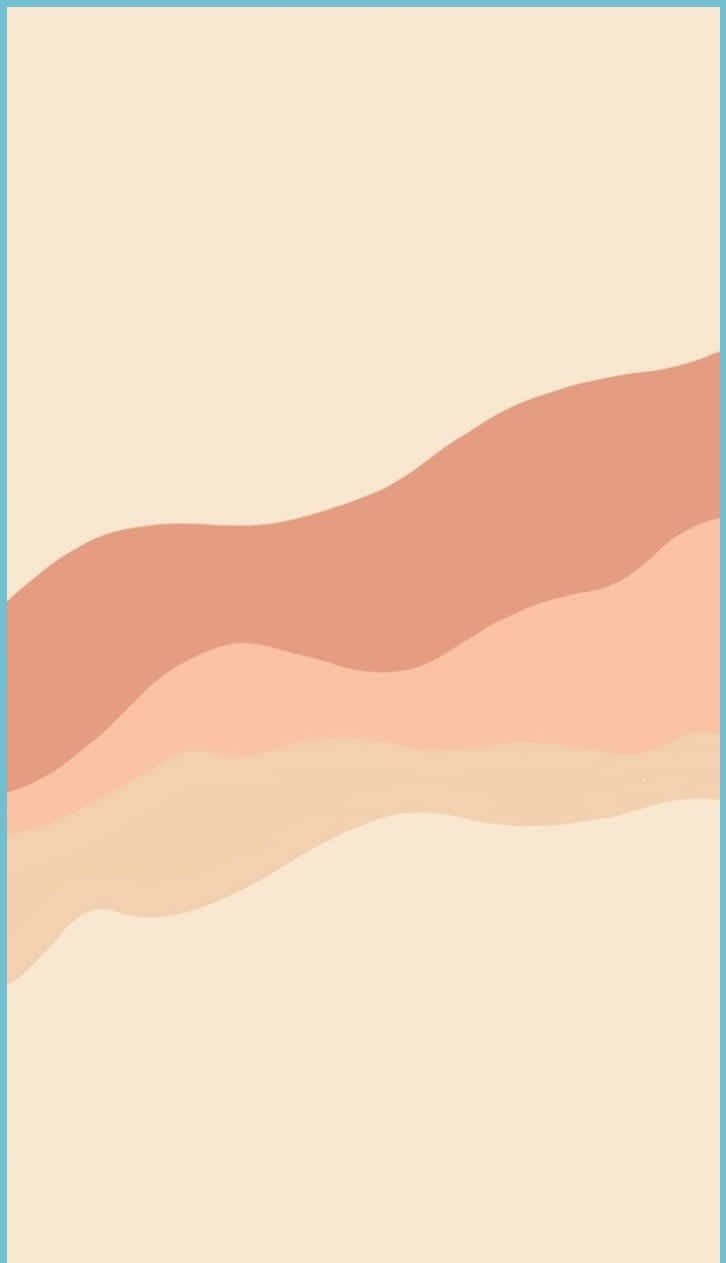 En pink og beige bølgelinje design Wallpaper