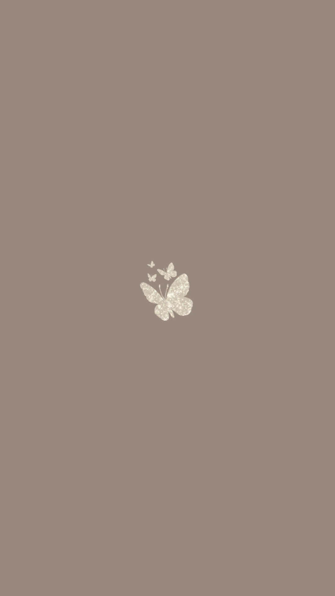 A White Butterfly On A Brown Background Wallpaper