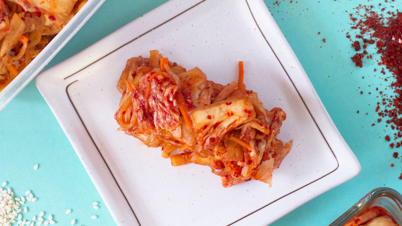 Estetisktorange Färgad Kimchi Wallpaper