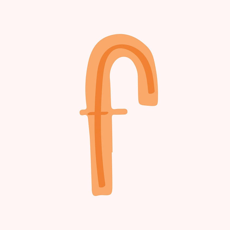 Aesthetic Orange Letter F Wallpaper