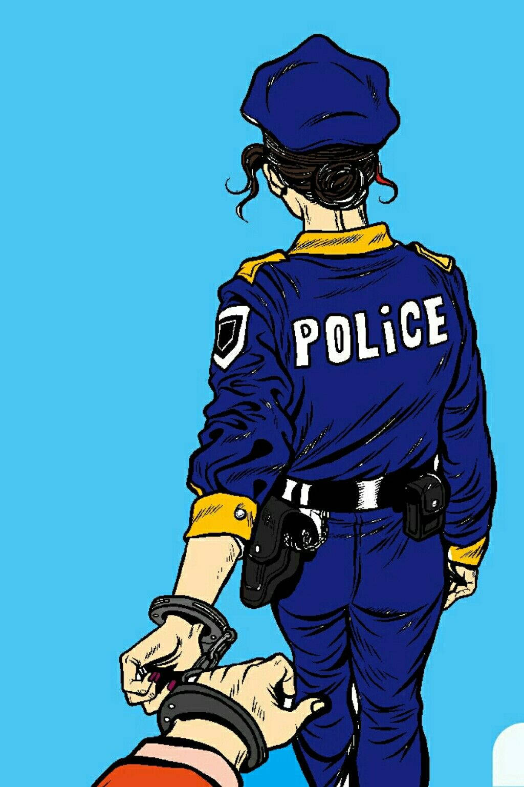 Aesthetic Painted Police Officer Background