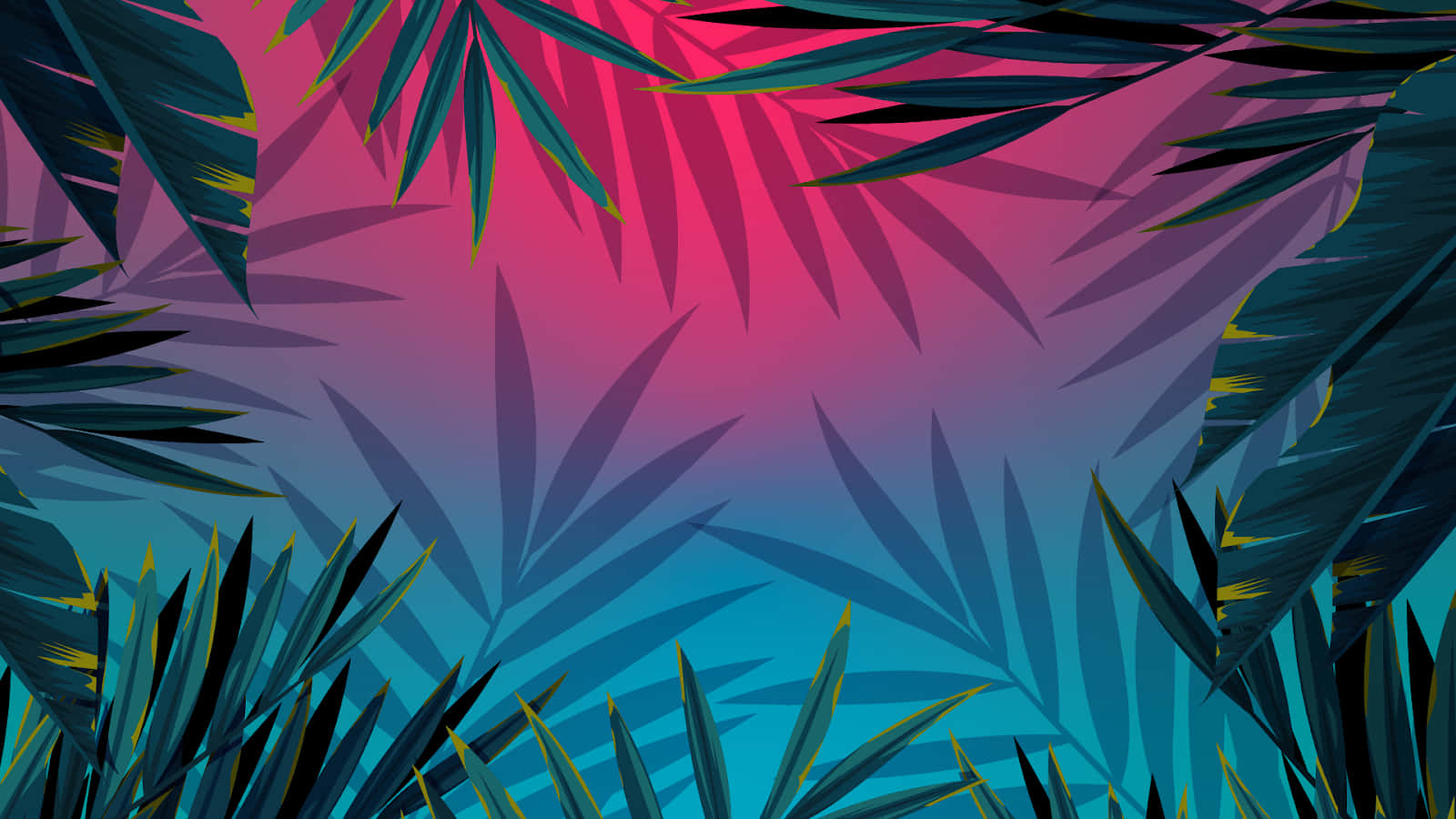 Aesthetic Palm Leaves In Nature Wallpaper