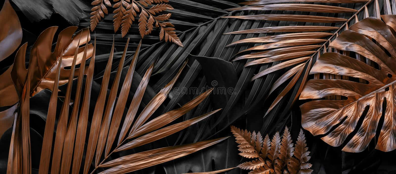 Æstetiske Palmeblade i et tropisk miljø Wallpaper