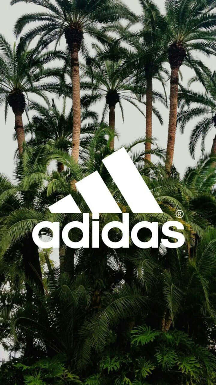 Æstetisk Palmetræer Adidas Logo Wallpaper