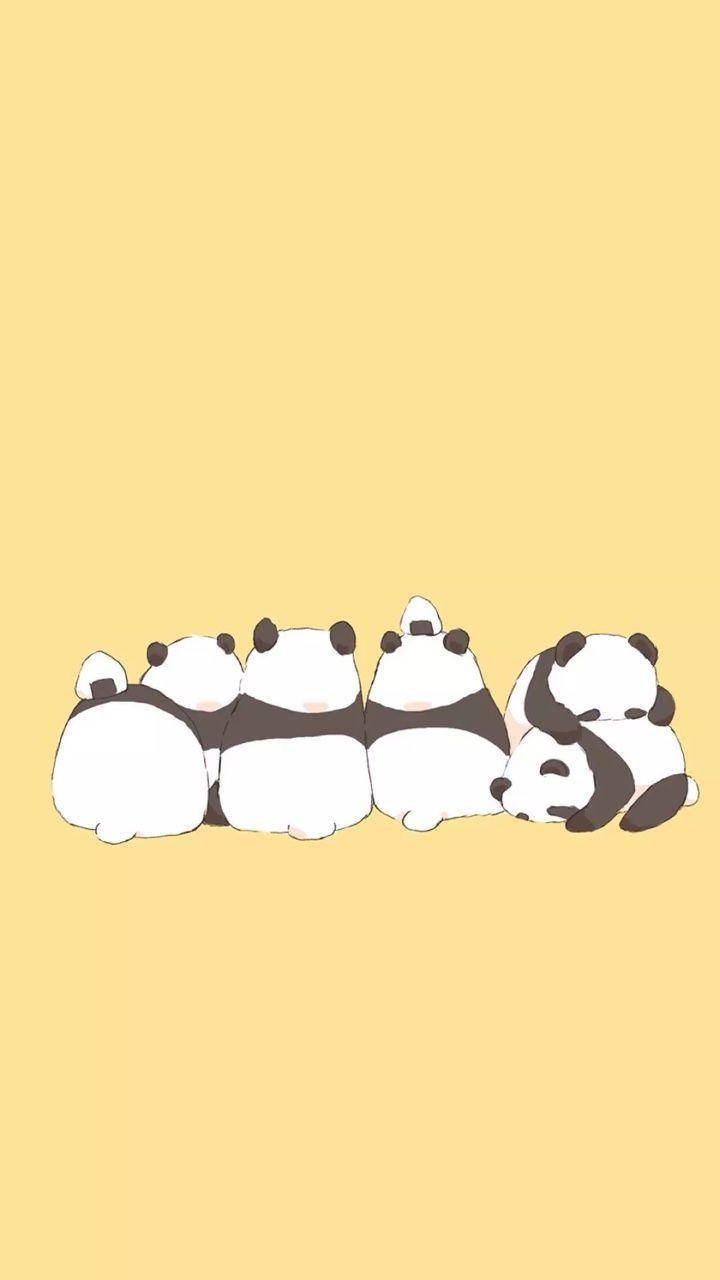Aesthetic Panda Group Yellow
