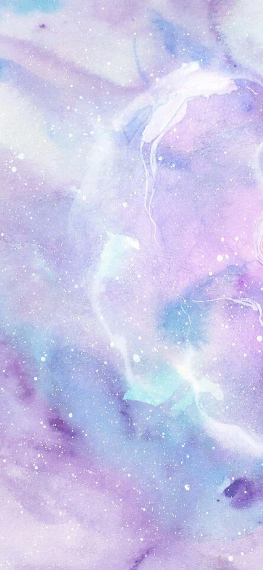 Aesthetic Pastel Purple Galaxy Background