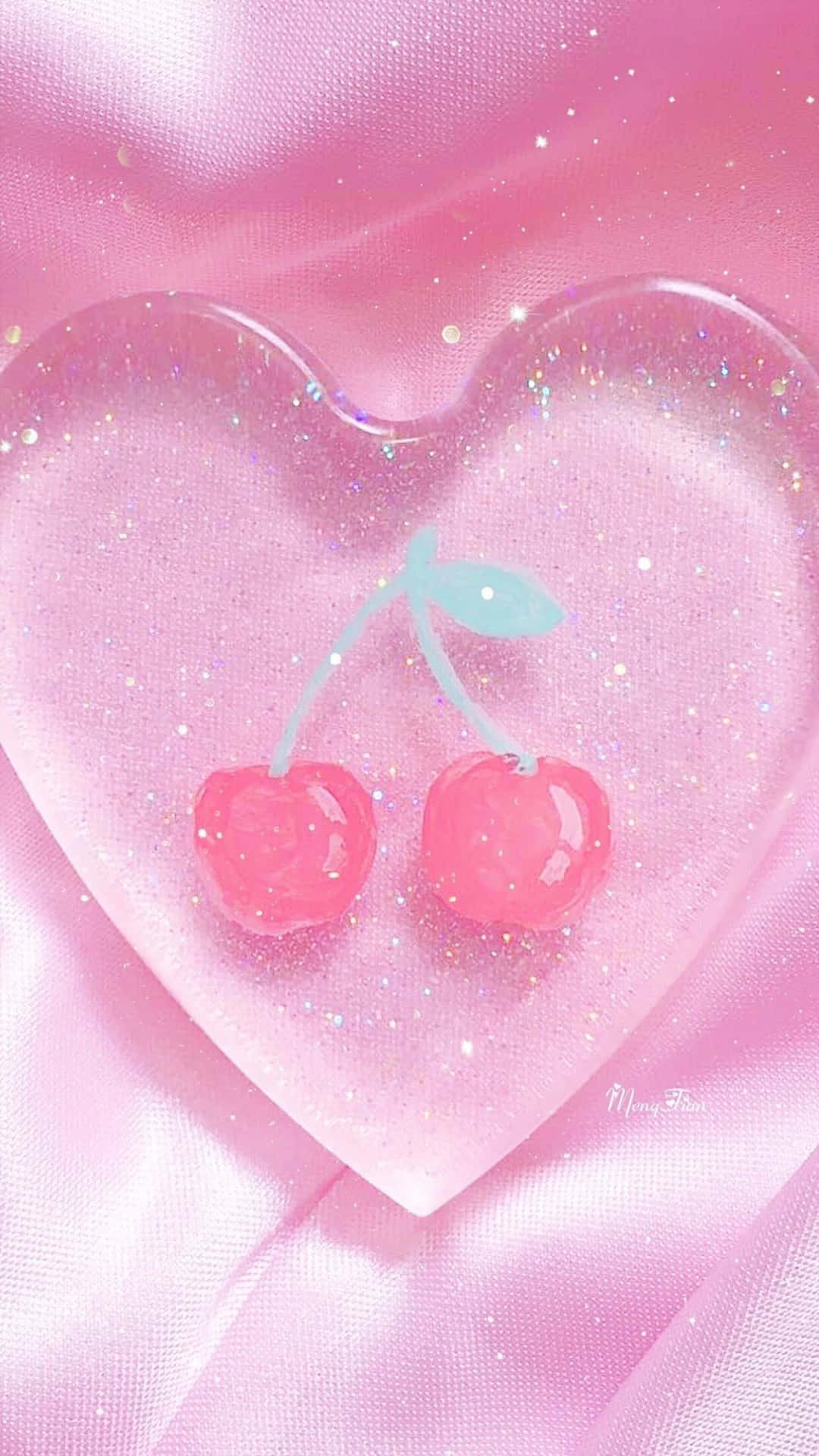 Aesthetic Pastel Pink Heart Background