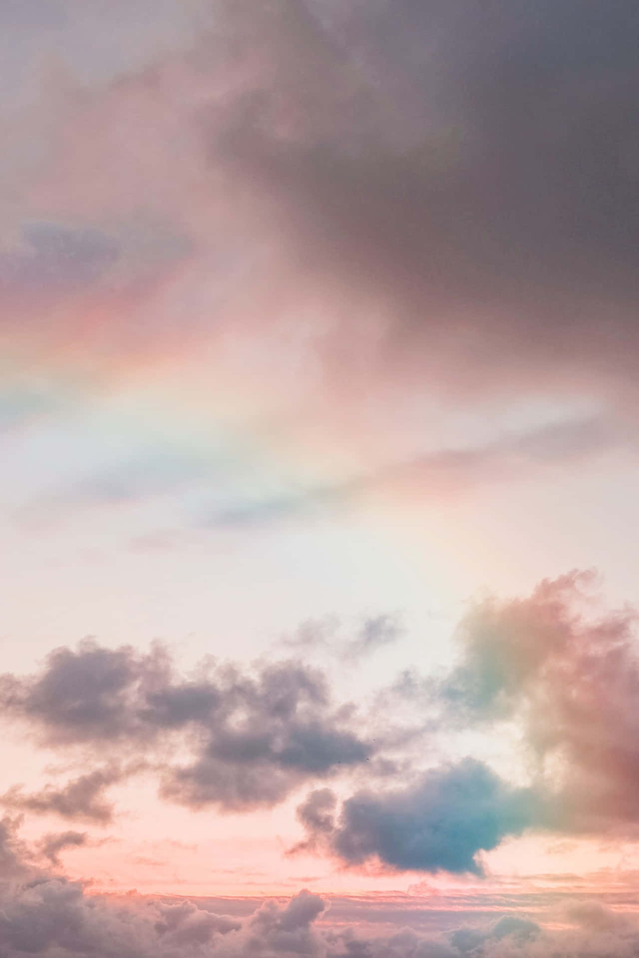 Aesthetic Sky Pastel Rainbow Background