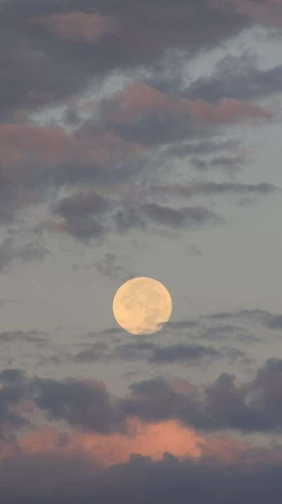 Aesthetic Pastel Full Moon Background