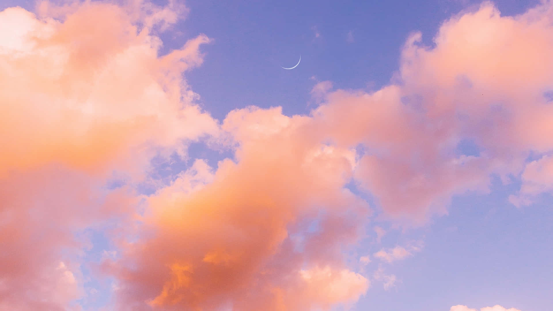 Ästhetischerhintergrund Mit Pastellfarbenen Wolken Bei Sonnenuntergang.