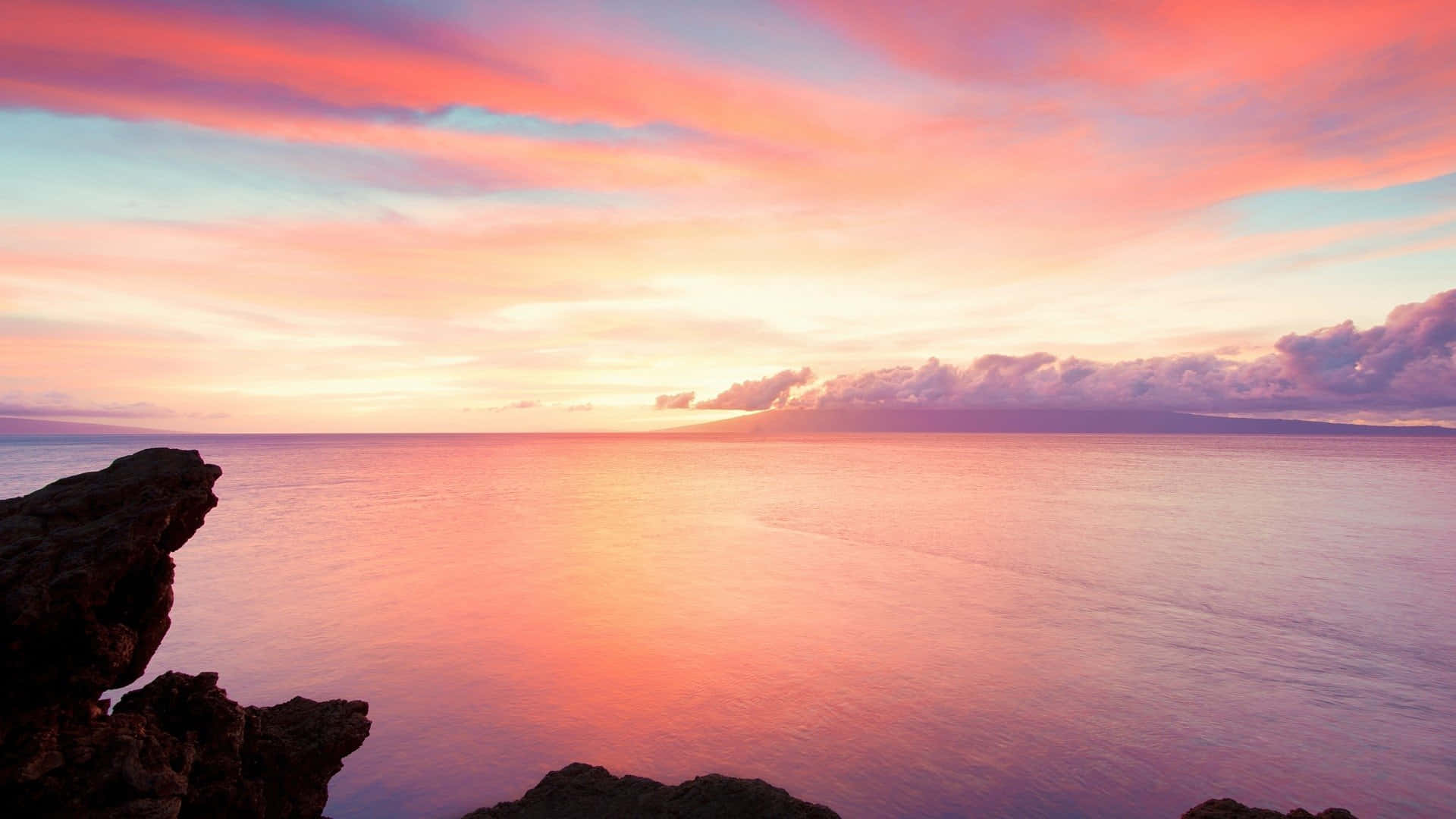 Aesthetic Pastel Sunset Sky Background