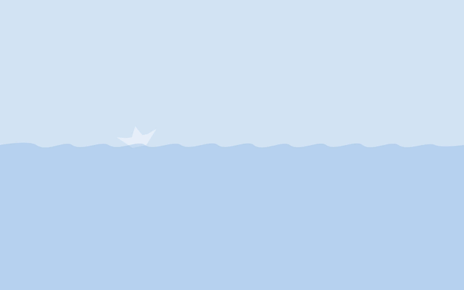 Estiloestético Minimalista De Colores Pasteles Con Un Océano Y Estrellas De Mar. Fondo de pantalla