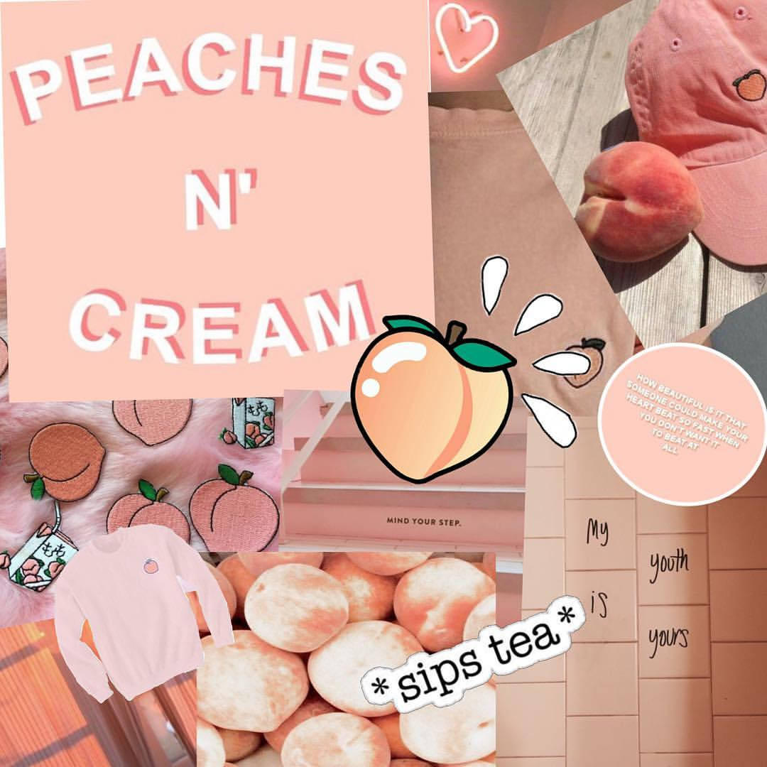 Aesthetic Peach Pink Cream Wallpaper