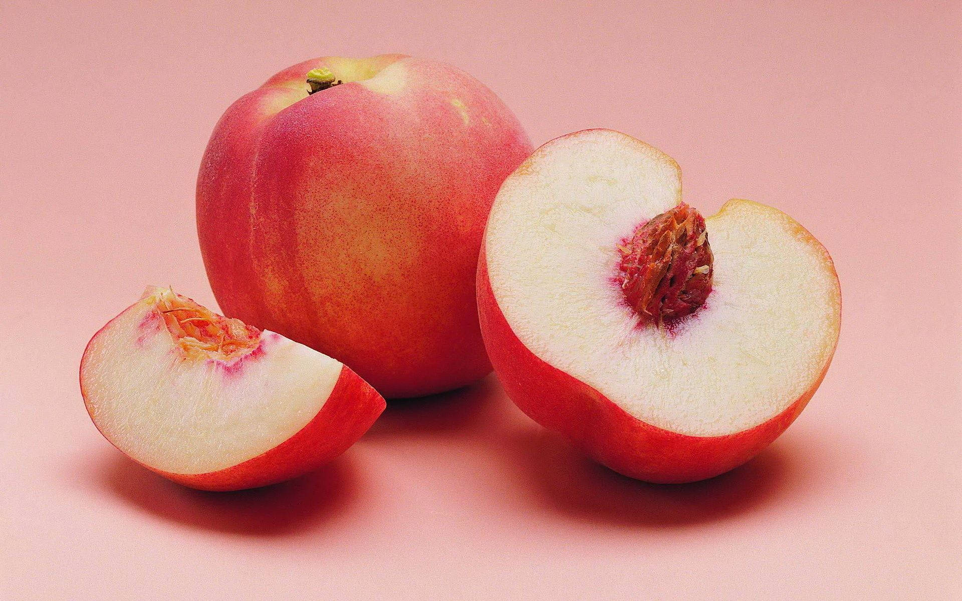 Aesthetic Peach Pink Peach Fruit Wallpaper