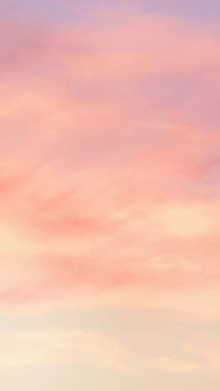 Aesthetic Peach Pink Sky Wallpaper