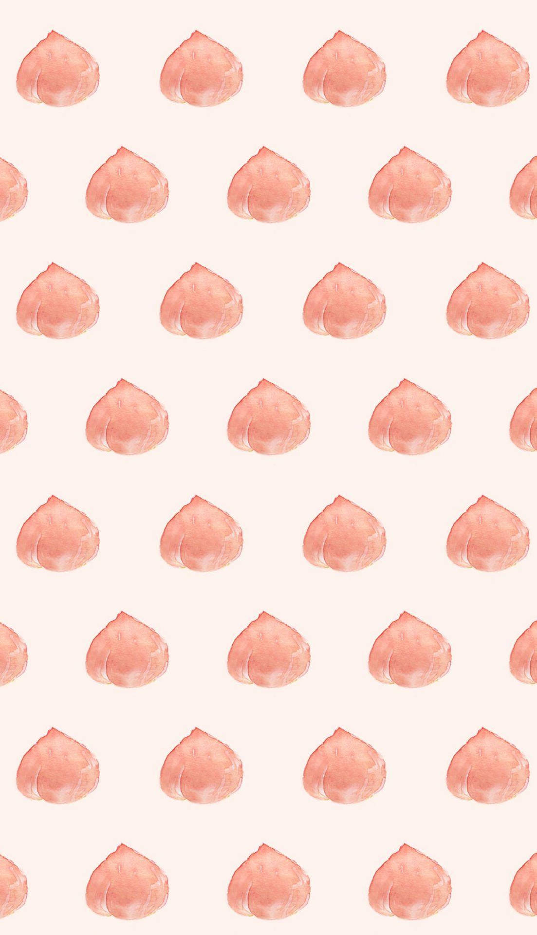 Aesthetic Peach Pink White Background Fruits Wallpaper