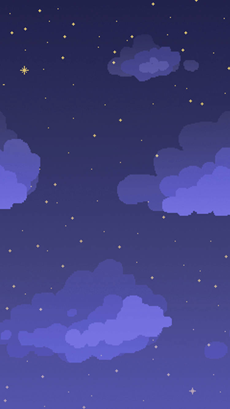 Aesthetic Phone Night Clouds Wallpaper