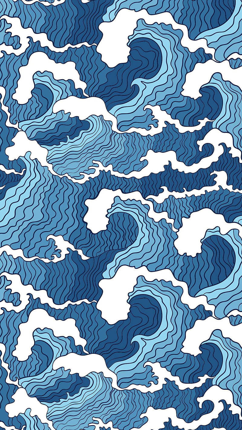 Aesthetic Phone Water Waves Wallpaper