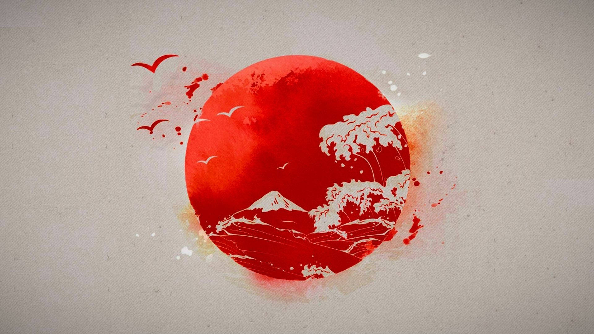 Aesthetic Photo Of A Japan Flag Wallpaper