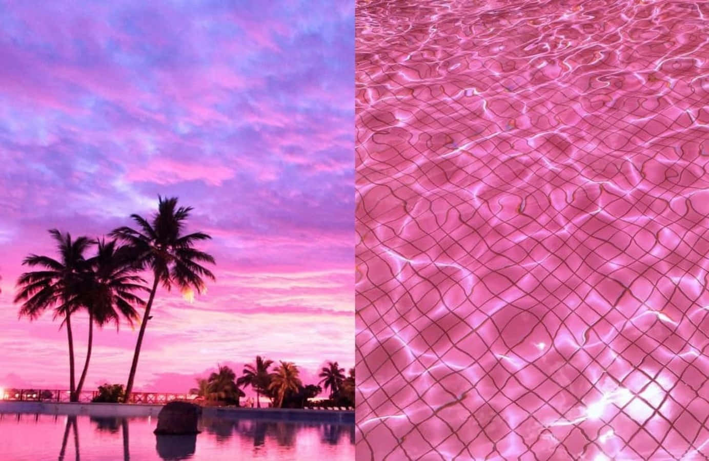 Aesthetic Pink Collage 1383 X 900 Wallpaper