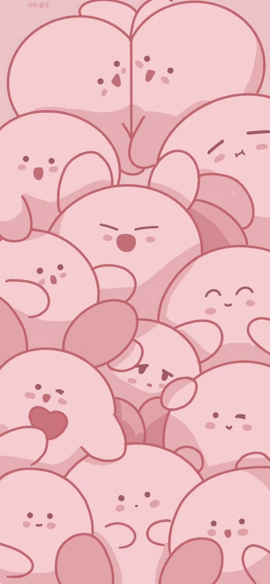 Download Aesthetic Pink Kawaii Kirby Wallpaper 