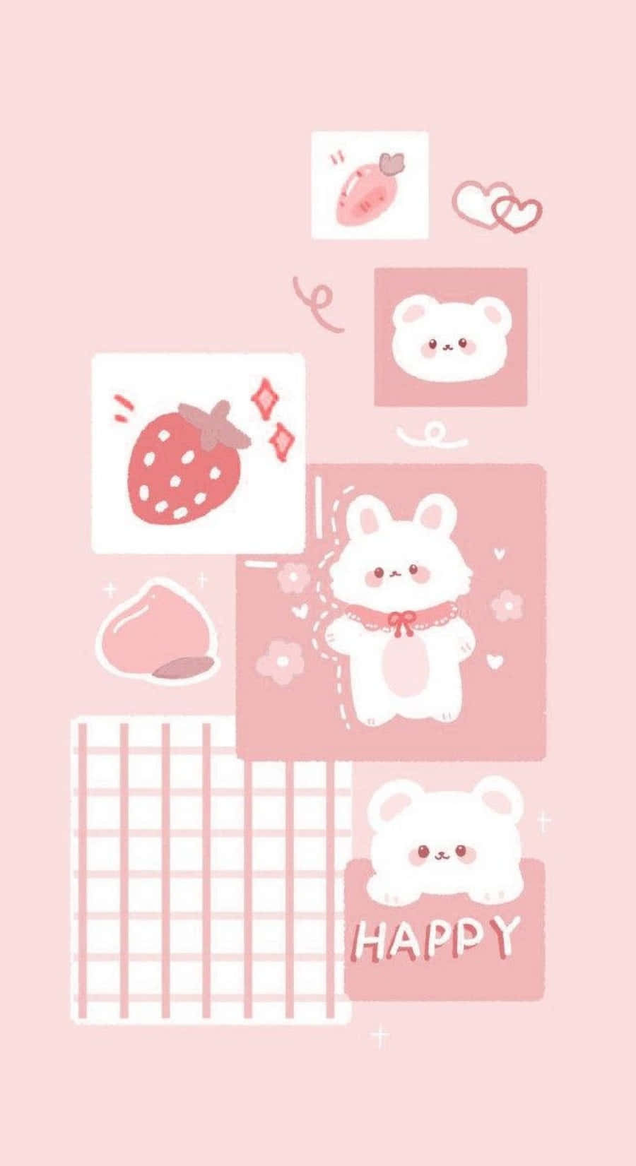 Download Aesthetic Pink Kawaii Pink Bear Wallpaper 