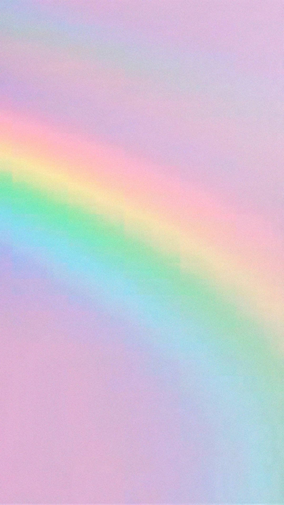Ästhetischerhintergrund Mit Pinkem Himmel Und Regenbogen Wallpaper
