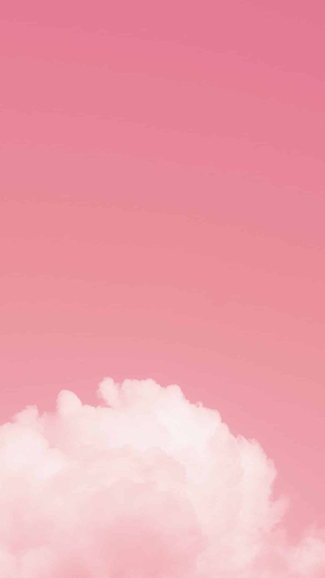 Aesthetic Pink Sky With A Cloud Wallpaper