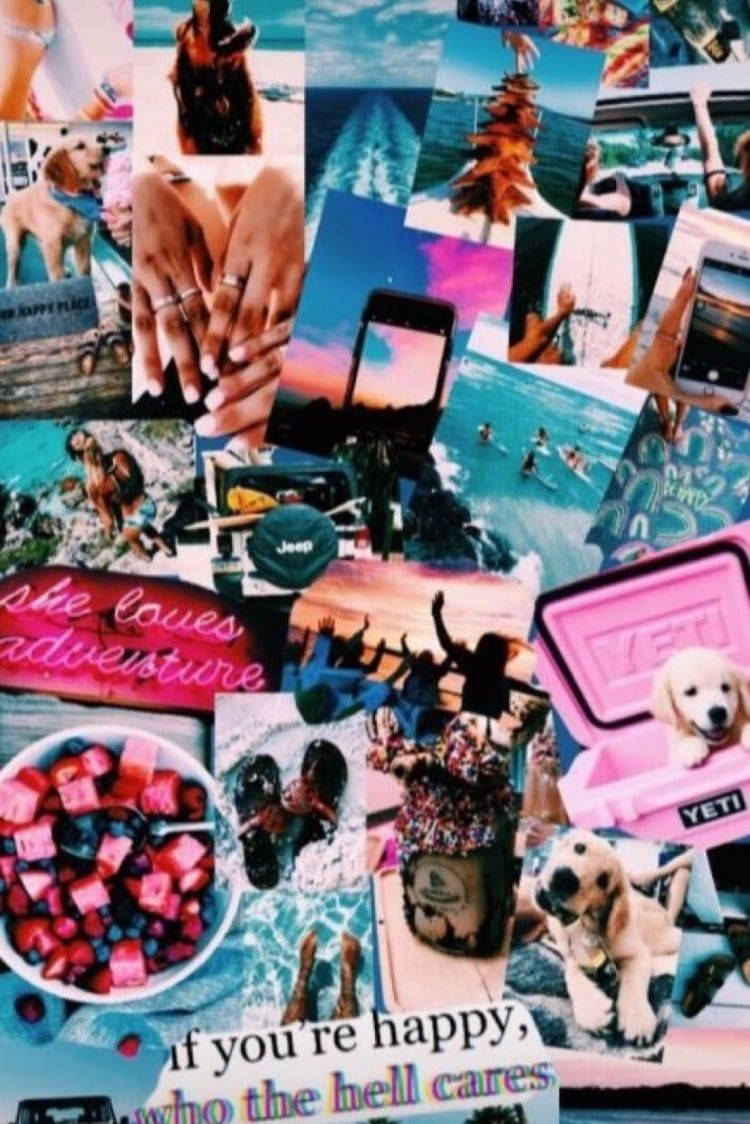 Aesthetic Pink Vsco Collage Wallpaper