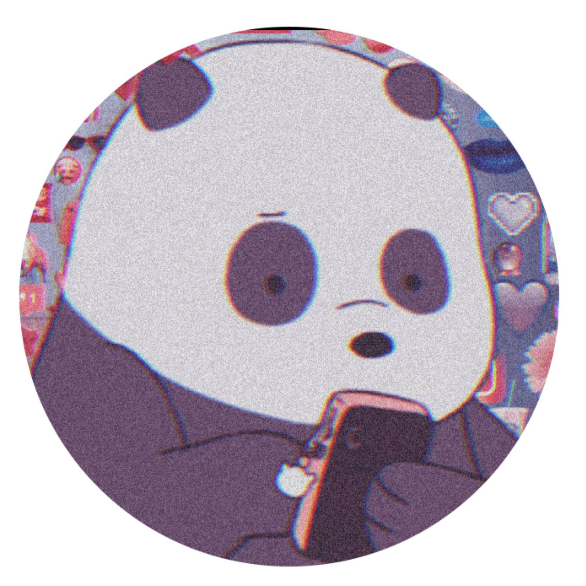 Aesthetic Profile Picture Cartoon Panda Wallpaper