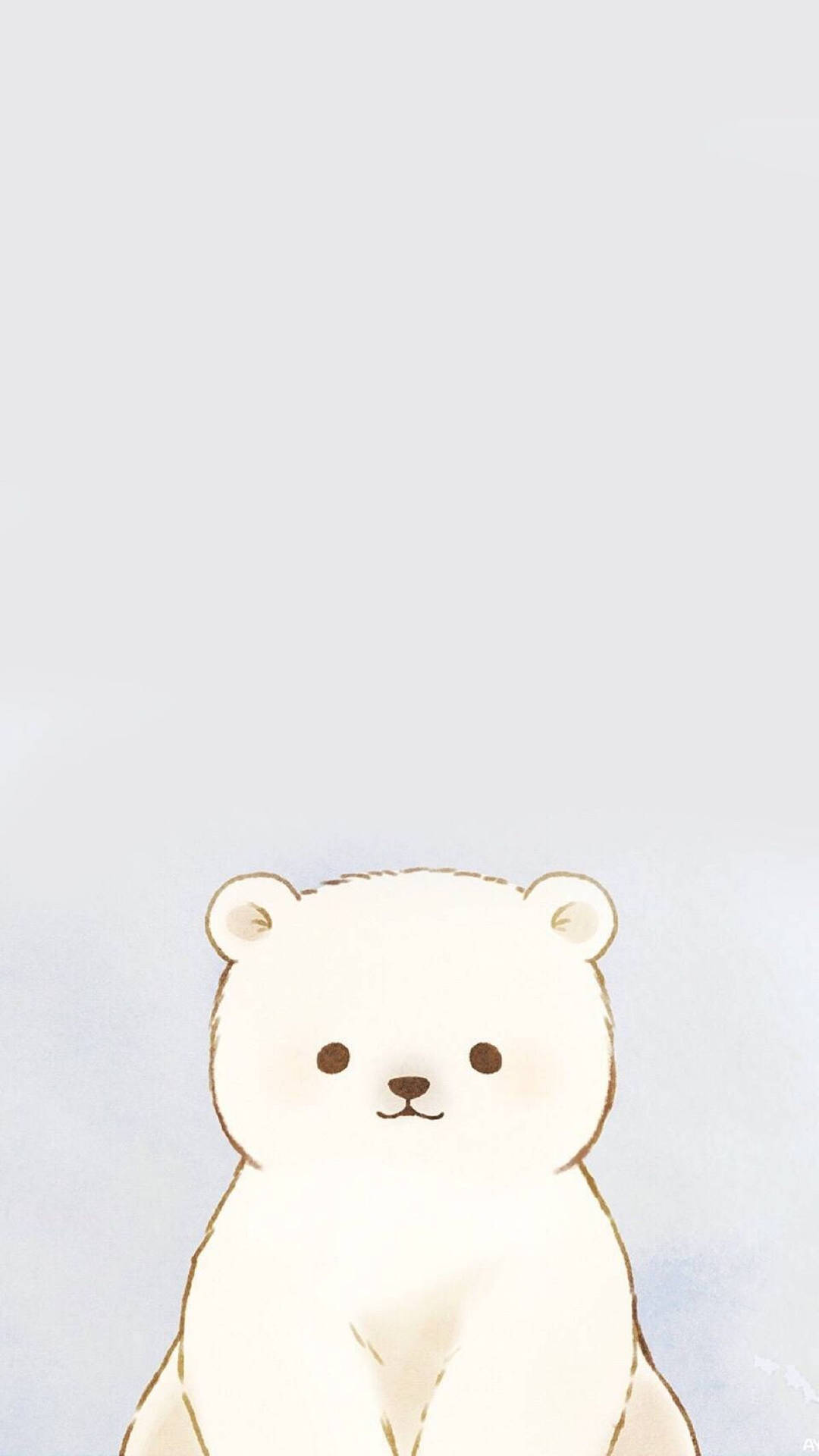 Aesthetic Profile Picture White Bear Background